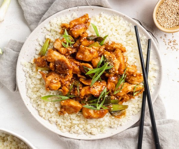 Mangolian Chicken With Rice Platter