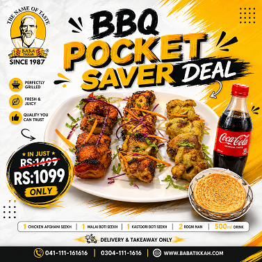 Pocket Saver Deal (1 Afghani, 1 Malai, 1 Kastori, 2 Nan , 500ml Drink)